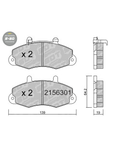 FRONT HIGH PERFORMANCE BRAKEPADS S50 FORD TRANSIT