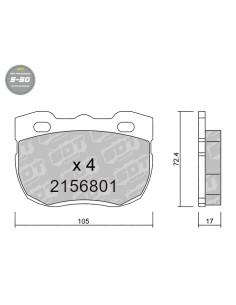 Pastillas De Freno Delanteras High Performance S50 Land Rover Defender 90 Discovery Off-Road