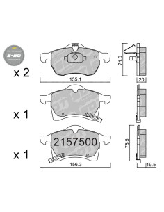 FRONT HIGH PERFORMANCE BRAKEPADS S50 OPEL ASTRA G ZAFIRA A