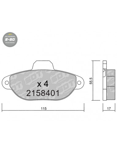FRONT HIGH PERFORMANCE BRAKEPADS S50...