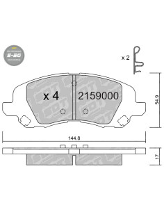Pastillas De Freno Delanteras High Performance S50 Chrysler Sebring Dodge Avenger Caliber Jeep Compass Patriot
