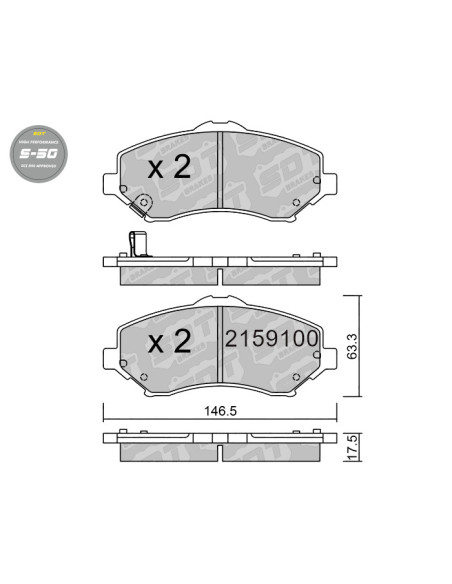 FRONT HIGH PERFORMANCE BRAKEPADS S50 DODGE NITRO JEEP CHEROKEE KK WRANGLER