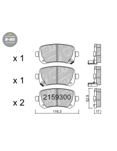 Pastillas De Freno Traseras High Performance S50 Chrysler Grand Voyager Rt Dodge Journey Fiat Freemont Vw Routan