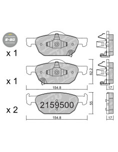 FRONT HIGH PERFORMANCE BRAKEPADS S50 HONDA ACCORD VIII CU