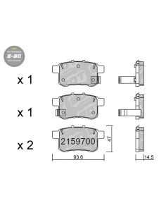 REAR HIGH PERFORMANCE BRAKEPADS S50 HONDA ACCORD VIII CU