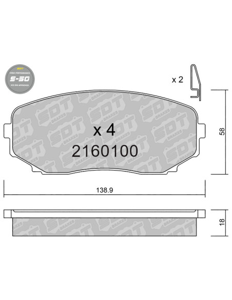FRONT HIGH PERFORMANCE BRAKEPADS S50 MAZDA CX-7 CX-9 MITSUBIHI L200 KJ KK KL