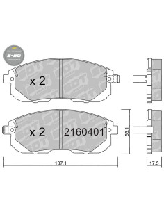 FRONT HIGH PERFORMANCE BRAKEPADS S50 NISSAN ALTIMA CUBE Z12 JUKE F15 TIIDA