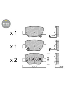 Pastillas De Freno Traseras High Performance S50 Toyota Verso
