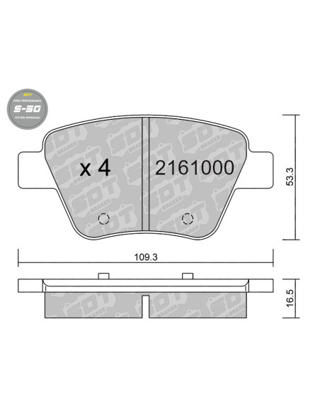 Pastillas De Freno Traseras High Performance S50 Audi A1 Seat Leon Skoda Yeti Vw Beetle Jetta Touran Ø272