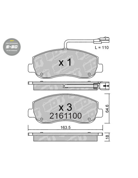 Pastillas De Freno Delanteras High Performance S50 Nissan Interstar Nv400 Opel Movano B Renault Master