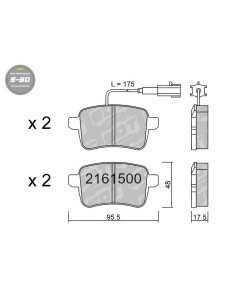 REAR HIGH PERFORMANCE BRAKEPADS S50 ALFA ROMEO GIULIETTA 940