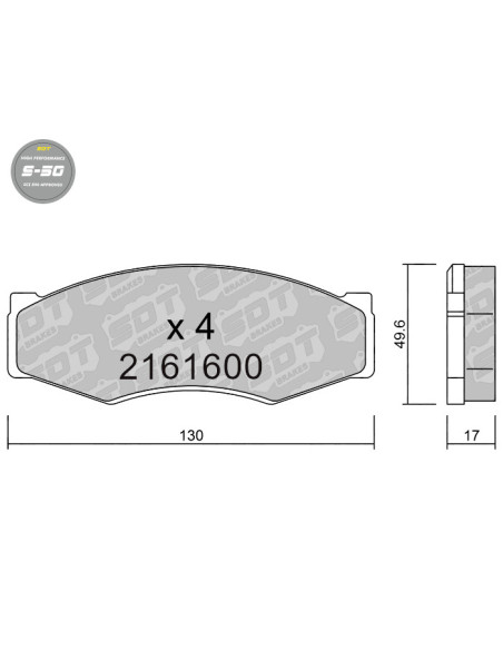 FRONT HIGH PERFORMANCE BRAKEPADS S50  NISSAN 200SX 300ZX BLUEBIRD PICK UP VANETTE C22