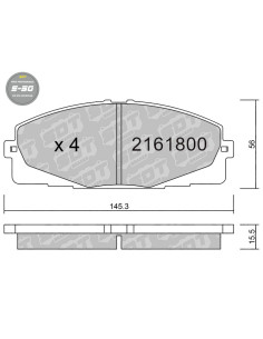 Pastillas De Freno Delanteras High Performance S50 Toyota Hi-Ace Iv V