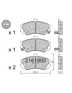 FRONT HIGH PERFORMANCE BRAKEPADS S50 HYUNDAI ELANTRA XD