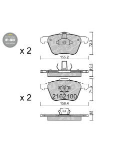 FRONT HIGH PERFORMANCE BRAKEPADS S50 VOLVO S60 V70 XC90