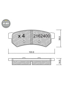 REAR HIGH PERFORMANCE BRAKEPADS S50 CHEVROLET LACETTI NUBIRA OPTRA