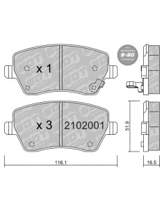 FRONT HIGH PERFORMANCE BRAKEPADS S50 OPEL AGILA SUZUKI SPLASH SWIFT III GTI