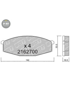 FRONT HIGH PERFORMANCE BRAKEPADS S50 NISSAN PATROL 160 PATROL GR Y60 OFF-ROAD