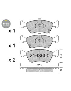 FRONT HIGH PERFORMANCE BRAKEPADS S50 TOYOTA AVENSIS T22