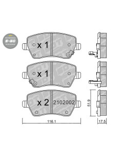 FRONT HIGH PERFORMANCE BRAKEPADS S50 NISSAN MICRA K13 K14 NOTE MK2