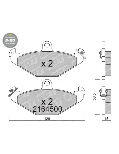 REAR HIGH PERFORMANCE BRAKEPADS S50...