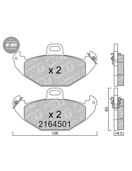 REAR HIGH PERFORMANCE BRAKEPADS S50 RENAULT LAGUNA