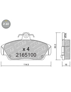 FRONT HIGH PERFORMANCE BRAKEPADS S50 MG MGF TF ROVER 100