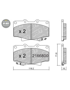FRONT HIGH PERFORMANCE BRAKEPADS S50 TOYOTA LAND CRUISER J8 FJ80 HDJ80 FZJ80 OFF-ROAD