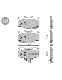 FRONT HIGH PERFORMANCE BRAKEPADS S50 TOYOTA 4-RUNNER OFF-ROAD
