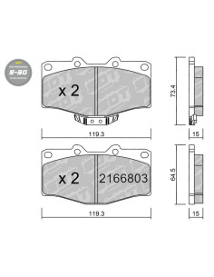 FRONT HIGH PERFORMANCE BRAKEPADS S50 TOYOTA HI-LUX