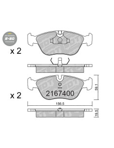 FRONT HIGH PERFORMANCE BRAKEPADS S50 VOLVO 850 C70 C70 V70