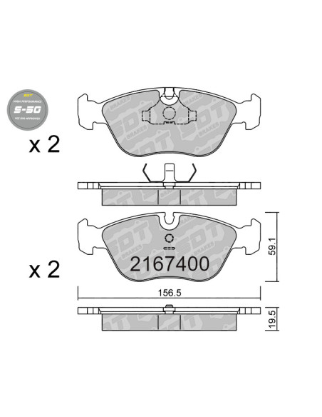 Pastillas De Freno Delanteras High Performance S50 Volvo 850 C70 C70 V70