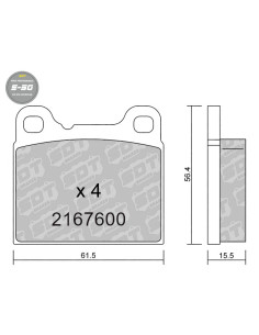 REAR HIGH PERFORMANCE BRAKEPADS S50 VOLVO 740 760 780 850 940 960 C70 S70 V70
