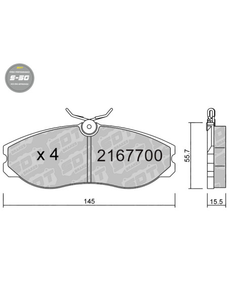 FRONT HIGH PERFORMANCE BRAKEPADS S50 FORD MAVERICK NISSAN SERENA C23 TERRANO II R20