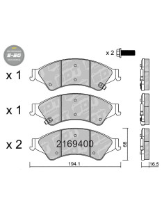 High Performance S50 Front Brake Pads for Ford Ranger T6 T7 Wildtrack Mazda Serie BT-50