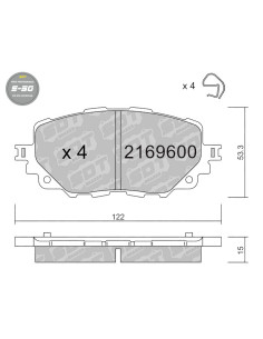 Pastillas De Freno Delanteras High Performance S50 Abarth 124 Fiat 124 Mk2 Mazda Mx5 Nd