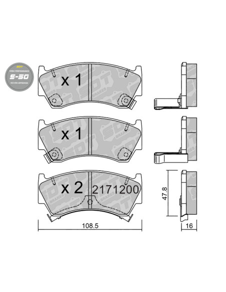 FRONT HIGH PERFORMANCE BRAKEPADS S50 NISSAN 200SX S14 SENTRA B14