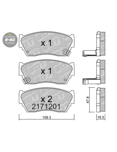 Pastillas De Freno Delanteras High Performance S50 Nissan 100Nx B13 Sentra B13 Sunny N14