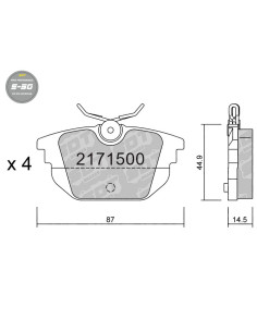 REAR HIGH PERFORMANCE BRAKEPADS S50 ALFA ROMEO 146 GTV SPIDER FIAT COUPE MAREA PUNTO GT LANCIA DELTA