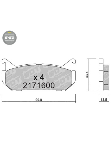 Pastillas De Freno Traseras High Performance S50 Ford Probe Mazda 626 Mx6 Xedos 6