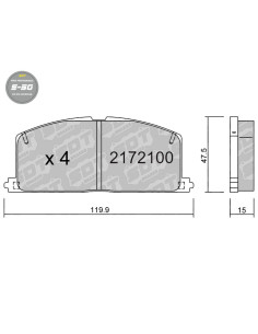 FRONT HIGH PERFORMANCE BRAKEPADS S50 CHEVROLET NOVA GEO PRIZM TOYOTA CELICA T16 COROLLA MR2 W1 PASEO