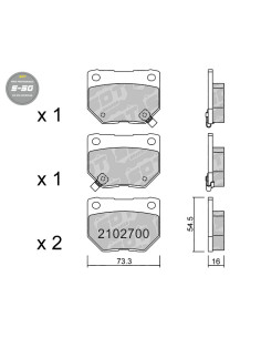 High Performance S50 Rear Brake Pads for Subaru Impreza GC/GF, Impreza GD/GG, Impreza GH/GR