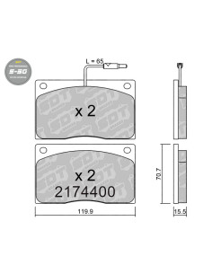 FRONT HIGH PERFORMANCE BRAKEPADS S50 ASTON MARTIN LAGONDA JAGUAR XJ1 XJ6 XJS RENAULT MASTER