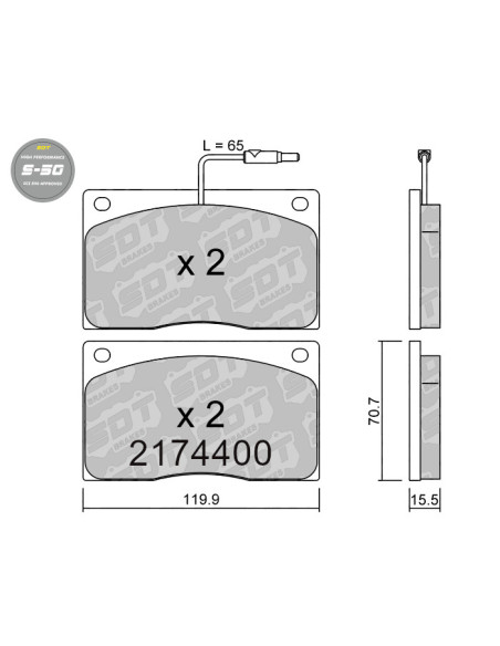 FRONT HIGH PERFORMANCE BRAKEPADS S50 ASTON MARTIN LAGONDA JAGUAR XJ1 XJ6 XJS RENAULT MASTER