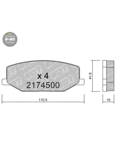 FRONT HIGH PERFORMANCE BRAKEPADS S50 SUZUKI CARRY JINMY SJ410 SJ413