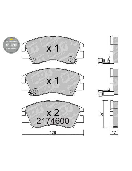 Pastillas De Freno Delanteras High Performance S50 Mitsubishi L200 L300 Montero
