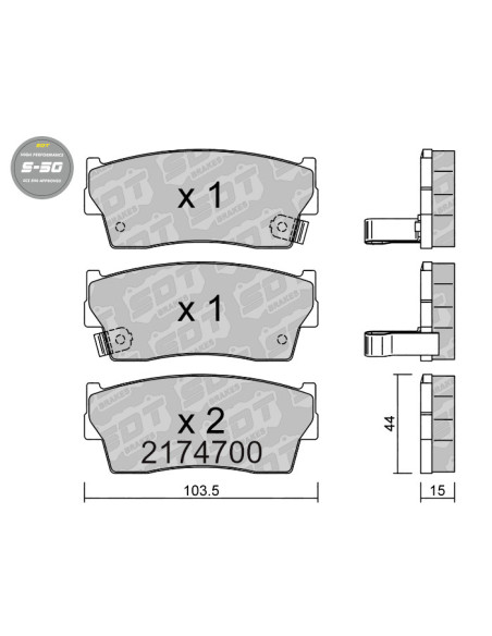 FRONT HIGH PERFORMANCE BRAKEPADS S50 GEO TRACKER SUZUKI VITARA X90 OFF-ROAD