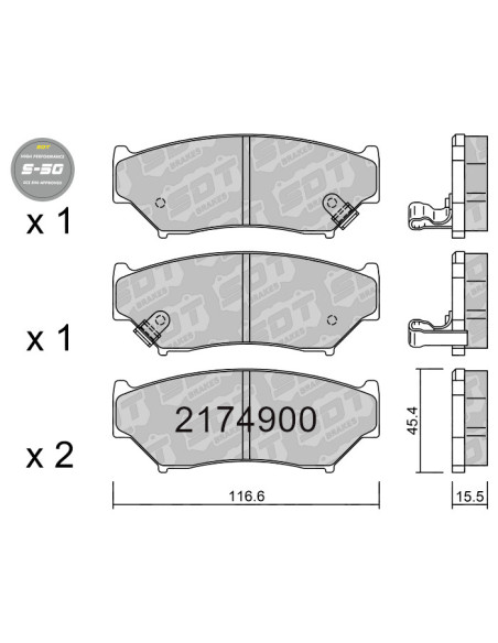 FRONT HIGH PERFORMANCE BRAKEPADS S50 GEO TRACKER SUZUKI JINMY VITARA OFF-ROAD