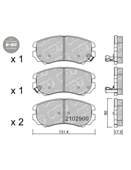 FRONT HIGH PERFORMANCE BRAKEPADS S50 HYUNDAI COUPE GK ELANTRA SONATA TUCSON KIA SOUL AM SPORTAGE MK2
