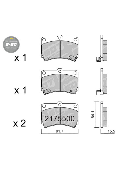 FRONT HIGH PERFORMANCE BRAKEPADS S50 KIA RIO MAZDA 121 323 BG BA DEMIO MERCURY TRACER